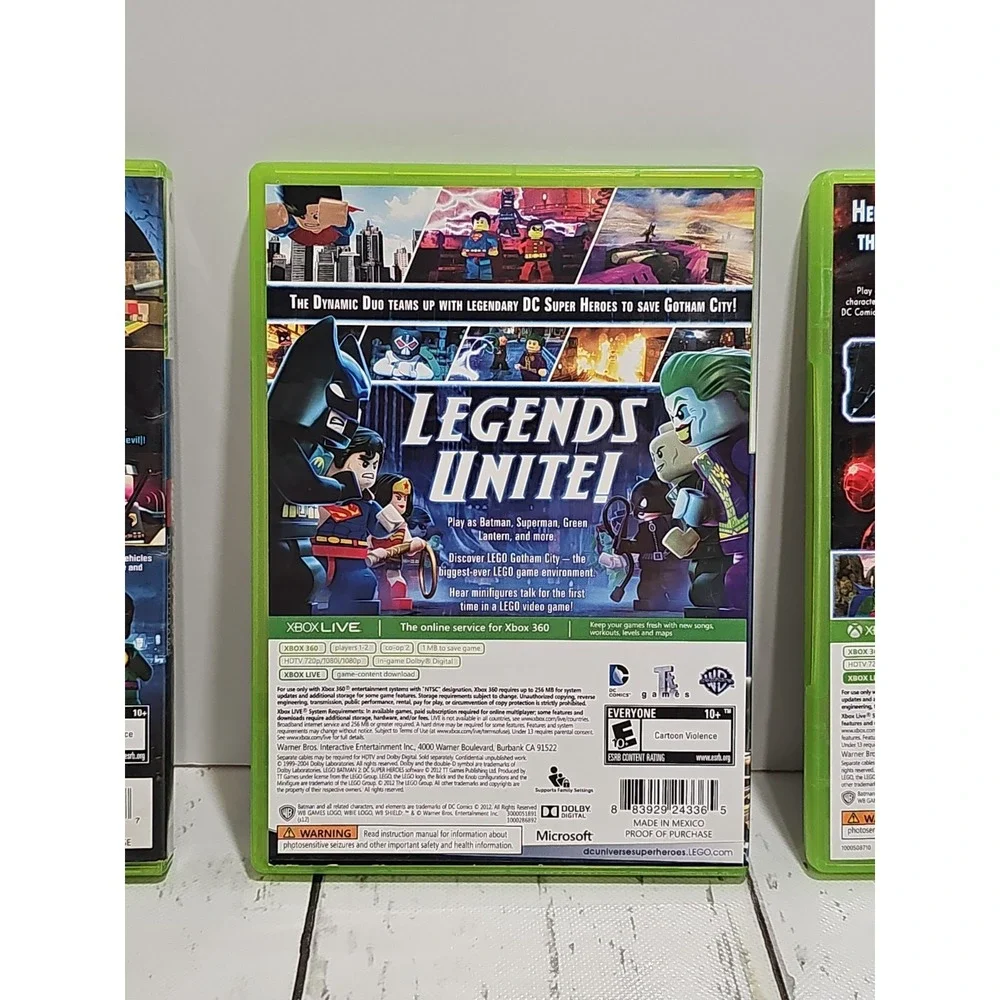 Xbox 360 Lego Batman 1 2 and 3 series